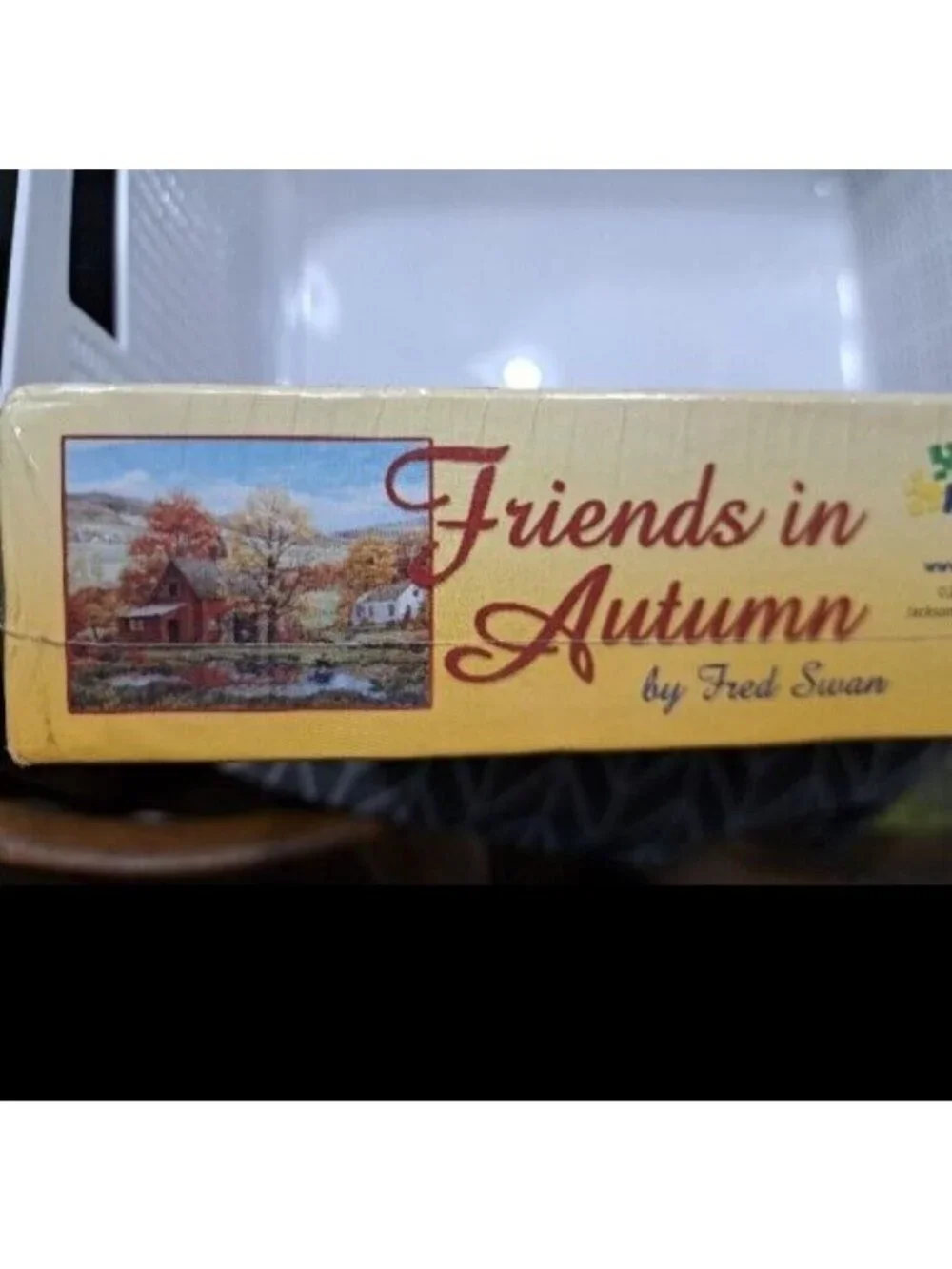 White Mountain FRIENDS IN AUTUMN 1000 piece puzzle fall‎ foliage barn NEW SEALED